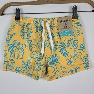 NWT Chubbies The Floral Explorers Lined Swim Trunk Shorter Youth Sz XS (6-7) $59